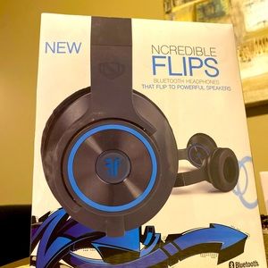 BRAND NEW - NCREDIBLE FIP BLUETOOTH HEADPHONES THAT TURN INTO SPEAKERS